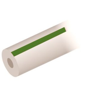 VICI Tubing, Dual Layer PEEK, 1/16 x 0.75 mm ID, solid green outside, natural inside, 3m/pkg